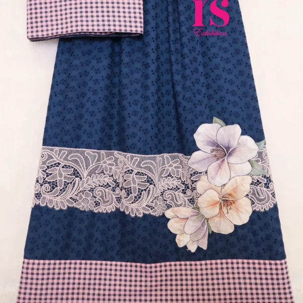 Navy Blue Chicken Patch Work Rida