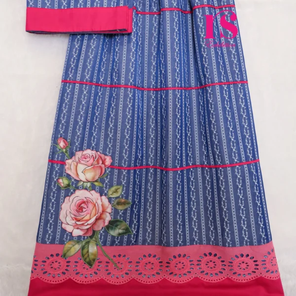 Blue Denim Rida With Pretty Patch Work