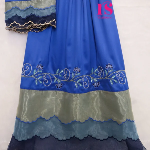 Royal Blue Bhari Aari Work Rida