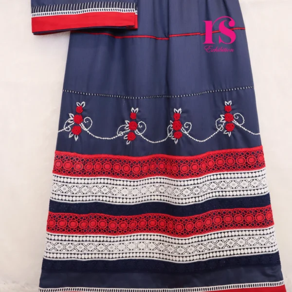 Navy Blue Pretty Hand work Rida