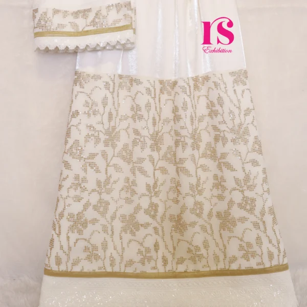 Off White Bhari Sequnce Panel Rida