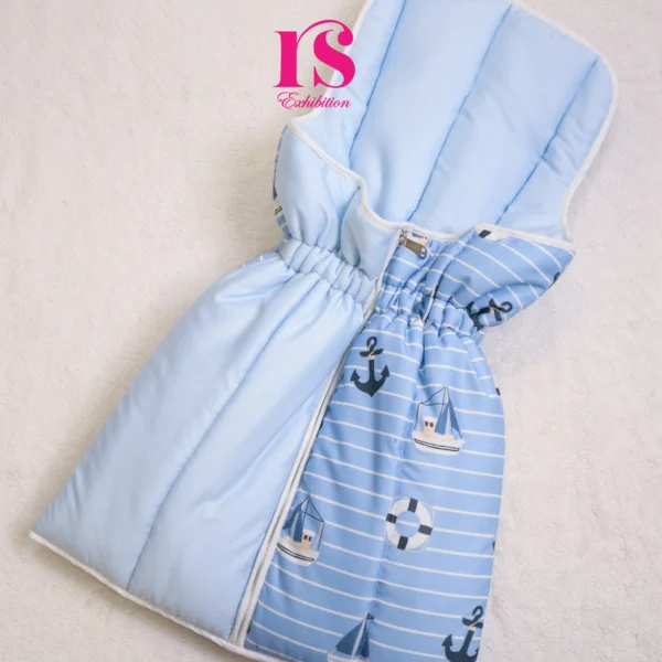 Powder Blue Ship Print Godhri