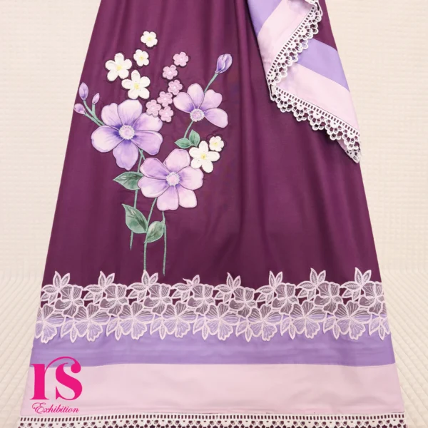 Plum Patch Work Rida With Crochet Flower