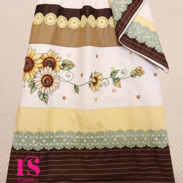 White Hakoba Beautiful Patch Work Rida