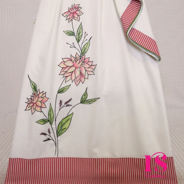 White Pretty Painting Work Rida