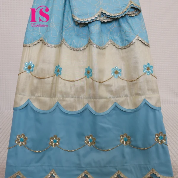 Stunning Pattern Bhari Rida With Aari Work