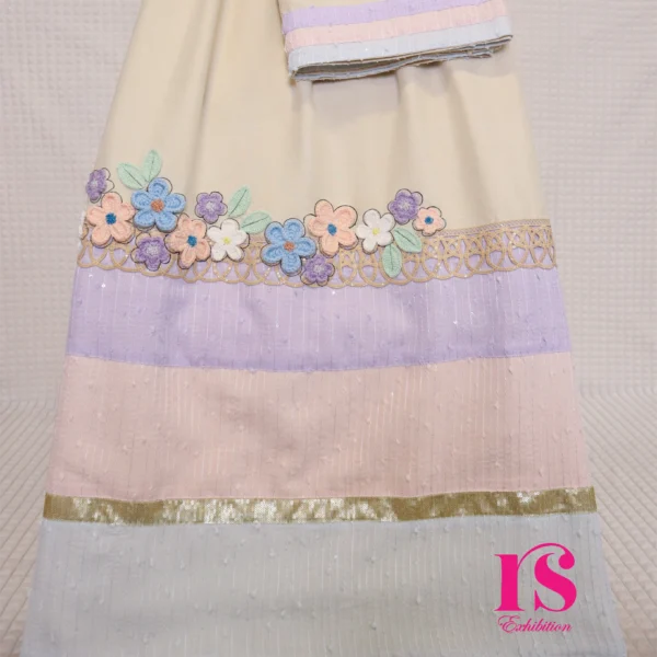 Cream Imported Crochet Work Rida