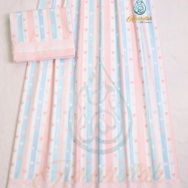 Blue And Peach Vertical HEARTS Rida