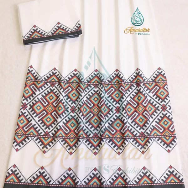 Red And Black CROSS STITCH Print Rida