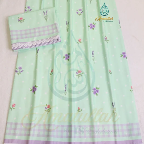 Pastel Mint LAVENDER Print Rida