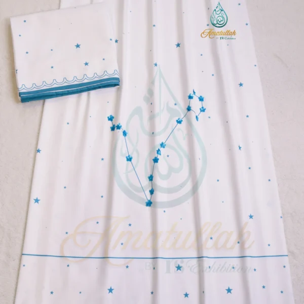 White Zodiac Sign PISCES Print Rida