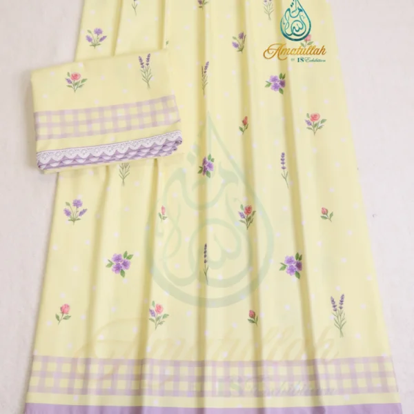 Pastel Yellow LAVENDER Print Rida