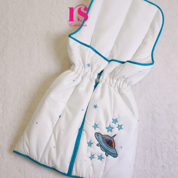 Beautifull Space Ship White Godhri For Babys